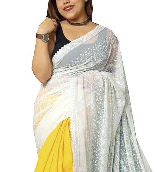 Hakoba Saree Hand Embroidered in Traditional Woven- Yellow