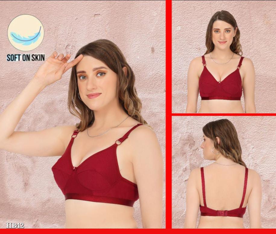 Heartbloom Non-Padded Bra Combo for Women - Everyday Comfort in Soft Hosiery Fabric