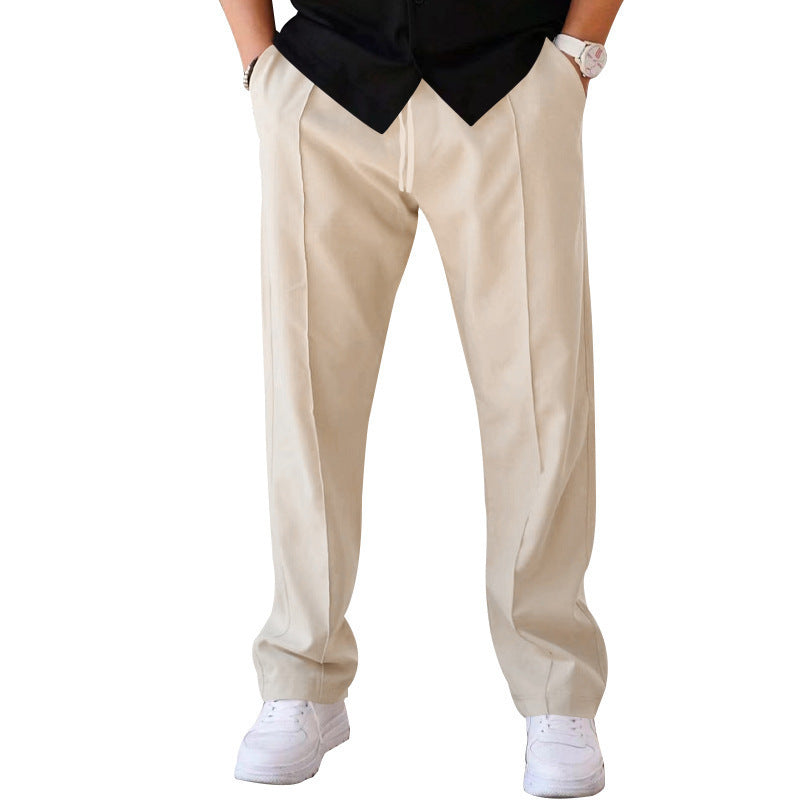 Men's Trousers Sports Casual Loose Straight Pants With Drawstring  Clothing