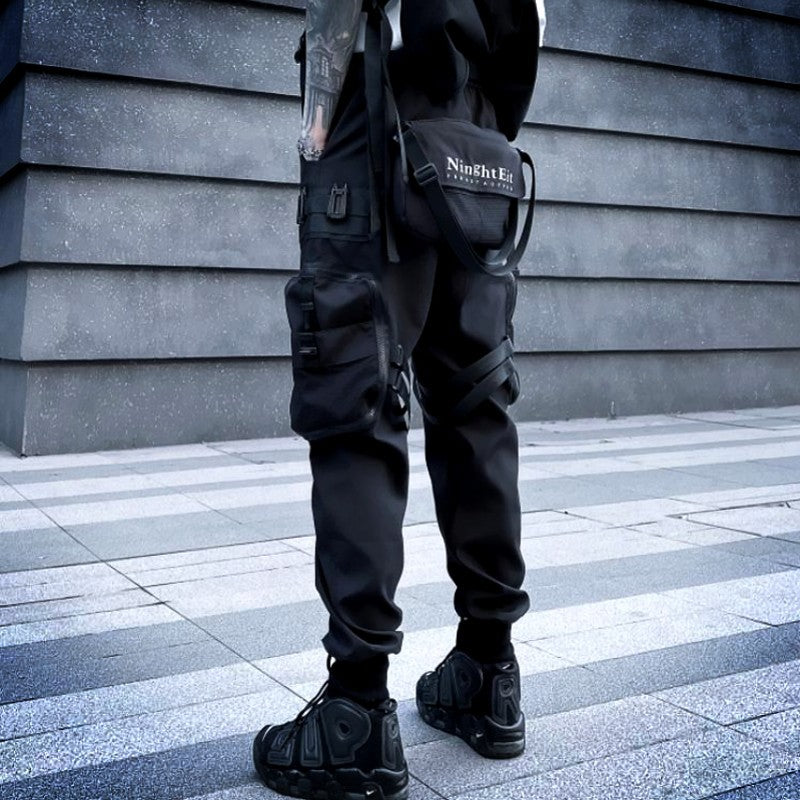 Loose Multi Pocket Paratrooper Pants Functional Style