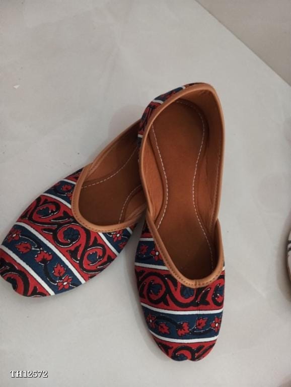 Exclusive Hand Block Printed Ladies Juti/Mojari | Traditional Indian Footwear