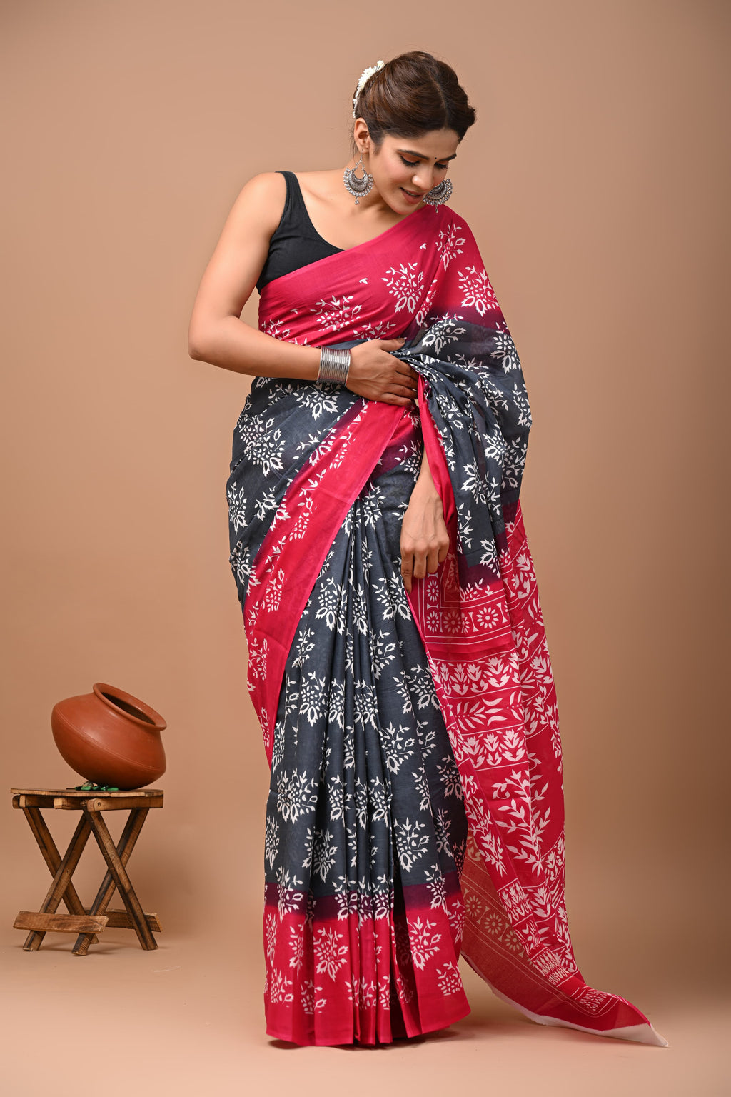 Latest Handwork MulMul Cotton Saree with Blouse – Premium Soft Pure Cotton Fabric, Best Quality Guarantee Code-36