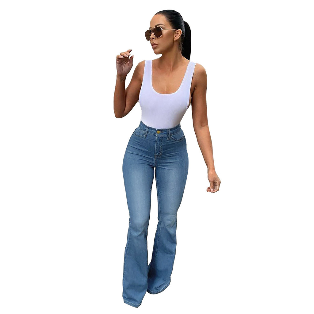 Women's Stretch High Waist Denim Pants