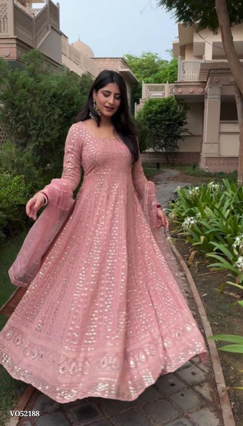 Party Wear Gown - Full Heavy Embroidery