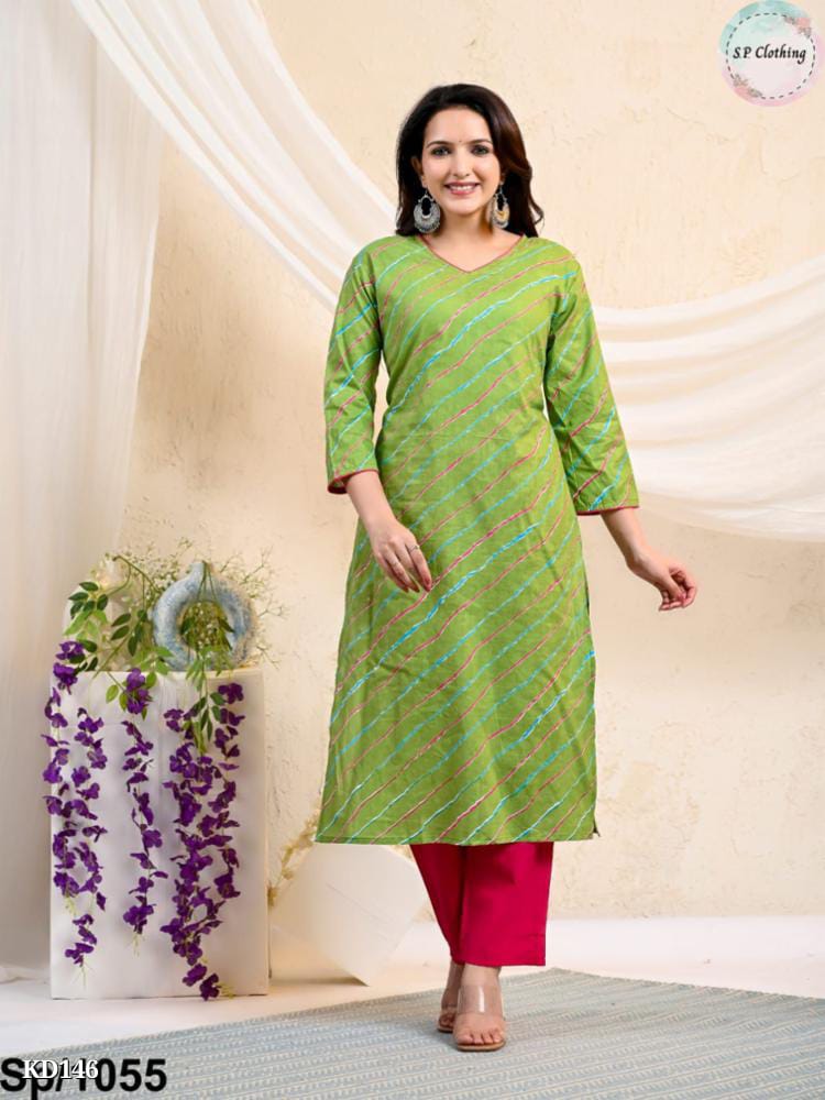 Beautiful Lehriya Cotton Kurta Set | Summer Ready | Unique Lahariya