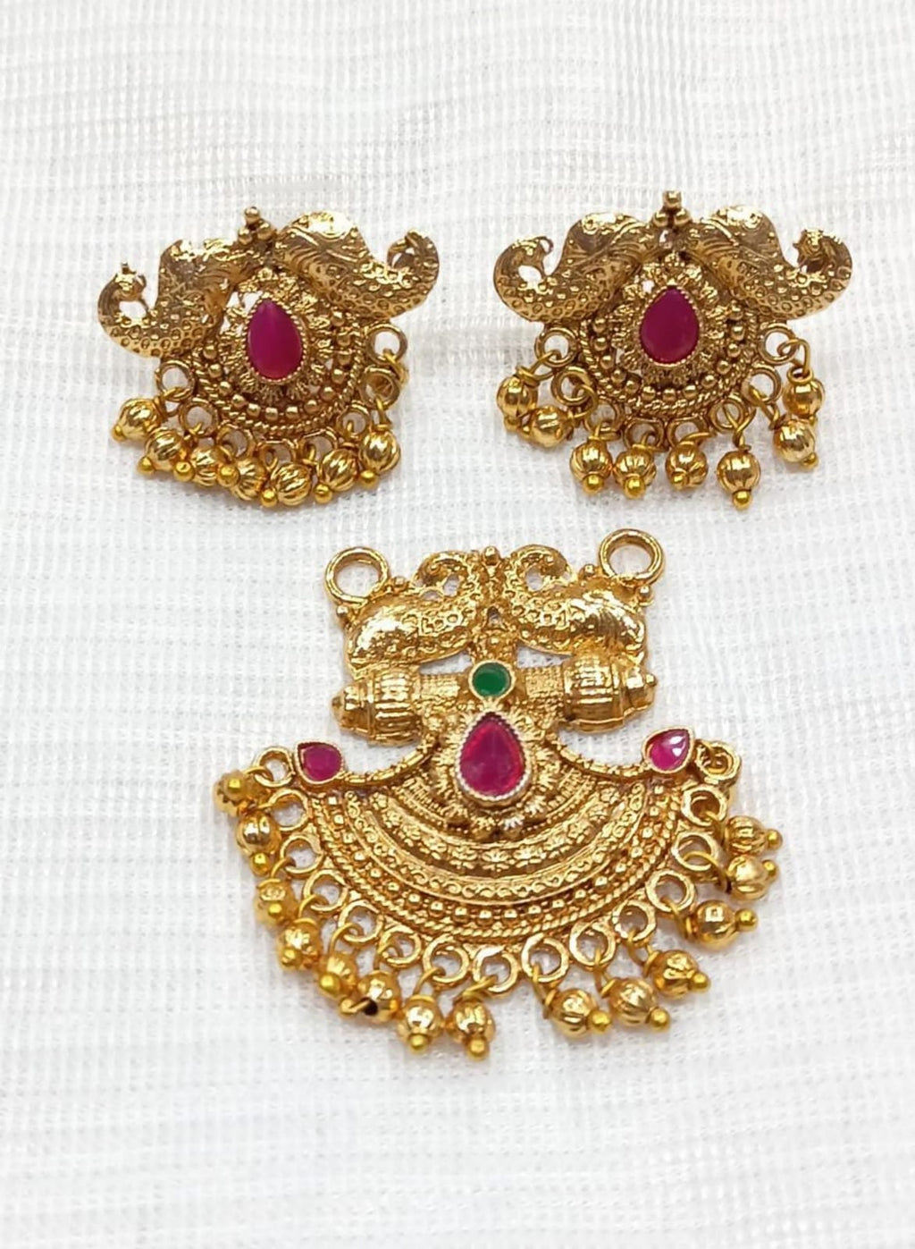 Exquisite Golden Pendants in India - Elegant and Timeless Jewelry (total 2 piece)