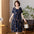 Middle-aged And Elderly Women's Cotton Silk Printing Maxi Dress