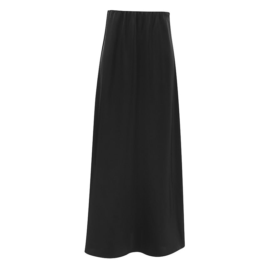 Women's Versatile Simple And Slim Fitting Long Skirt