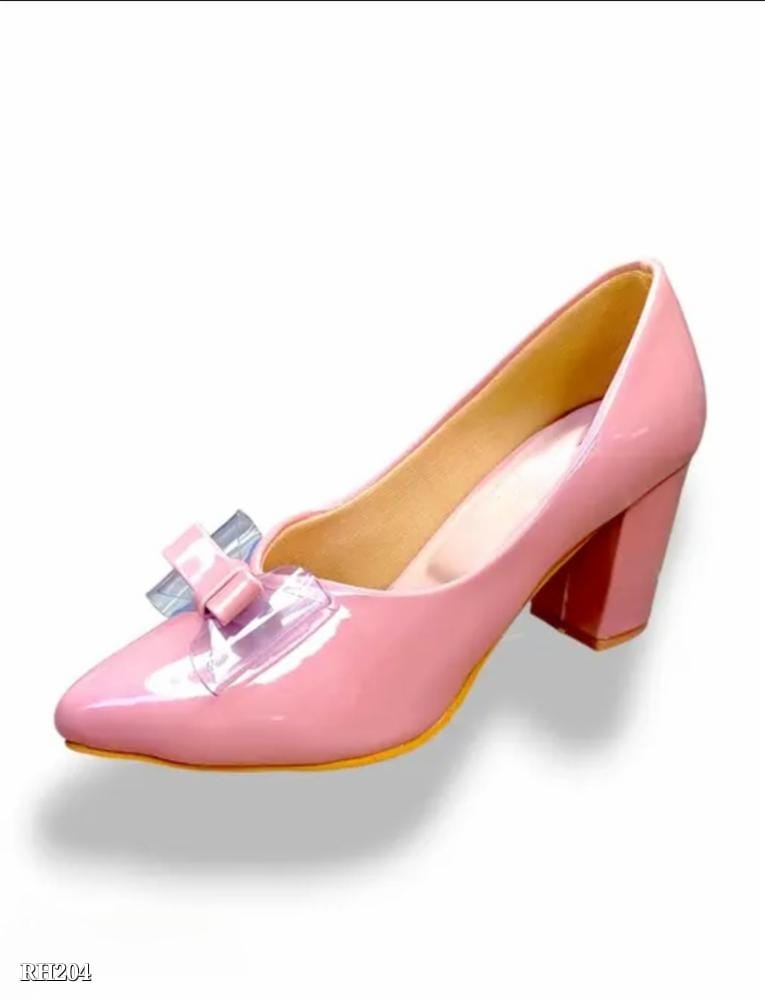 Block Heels Bellies for Girls and Women with Bow Embellishment | Anti-Slip TPR Sole