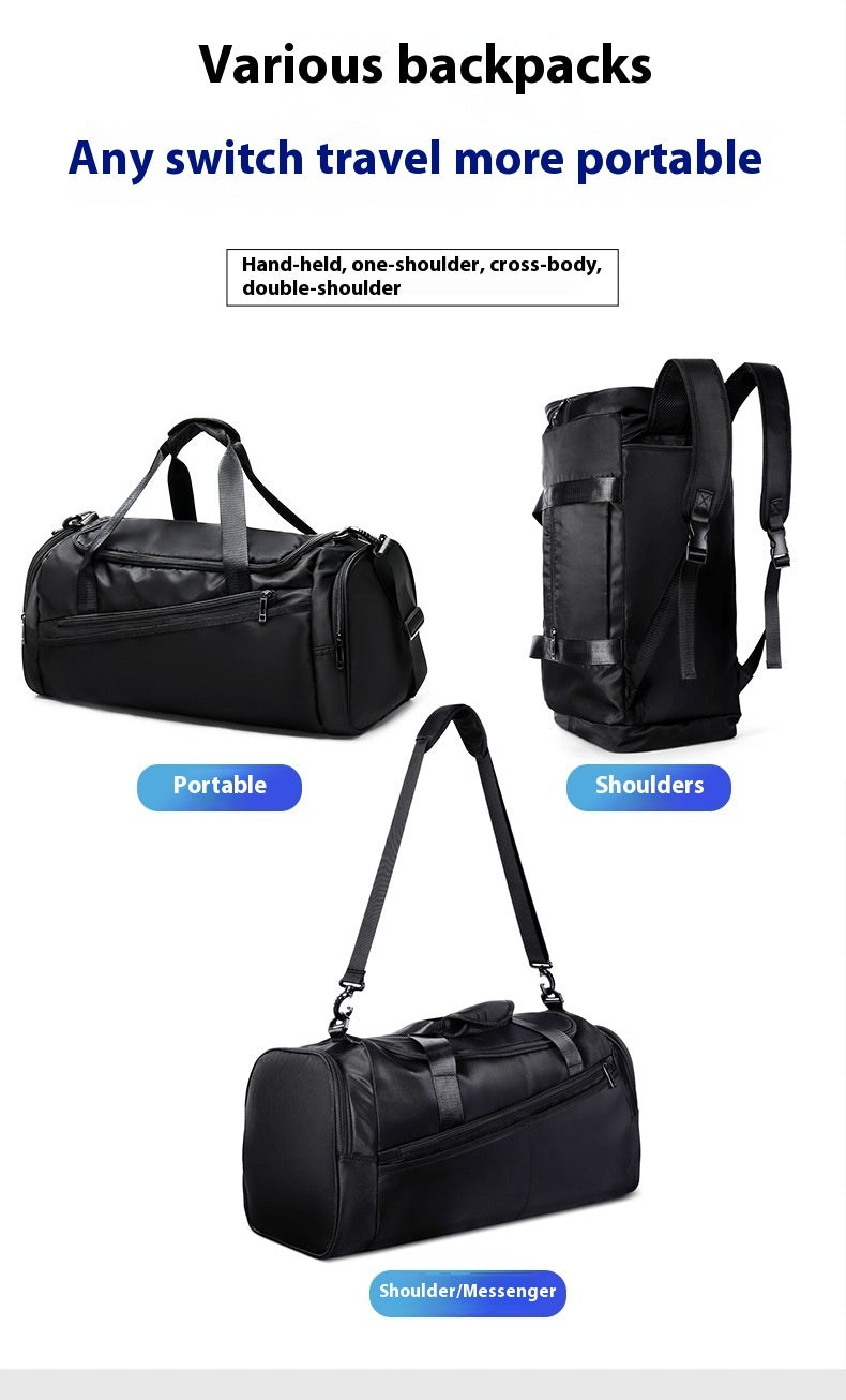 Men's Large Travel Dry Wet Separation Fitness Sports Training Messenger Bag