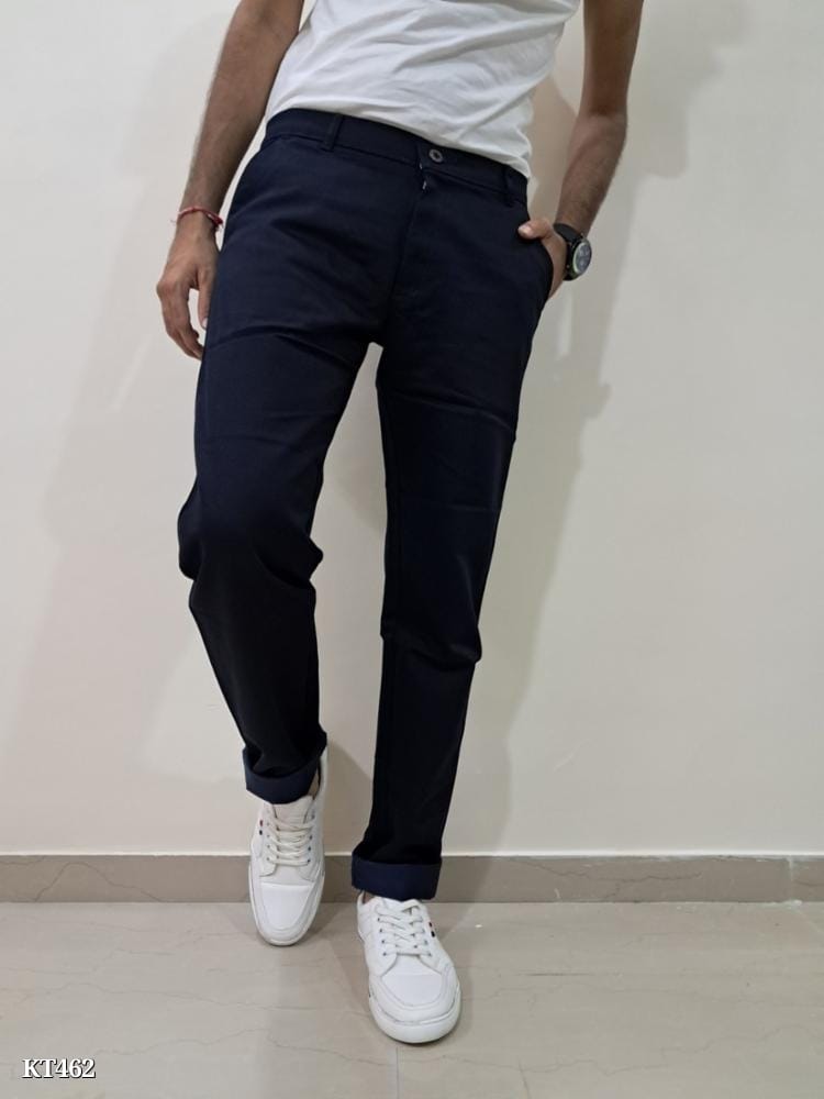 Kaulin 1001 Men's Soft Navy Blue Cotton Trouser | Premium Comfort & Style