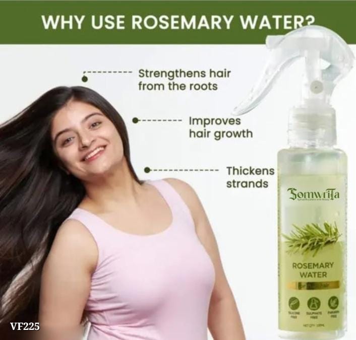 Somwrita Goodness Rosemary Water for Hair Growth | Organic Rosemary Water Spray for Hair Strengthening - 100ml (Pack of 1)