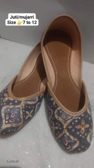 Exclusive Cotton Bagru Hand Block Printed Ladies Juti/Mojari | Traditional Indian Footwear