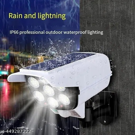 Plastic Solar Light Outdoor 77 Led Motion Sensor Security Camera Shaped Wall Lamp