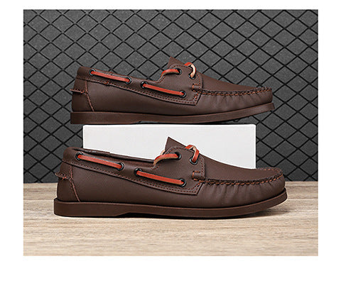 Male Plus Size Casual Leather Shoes