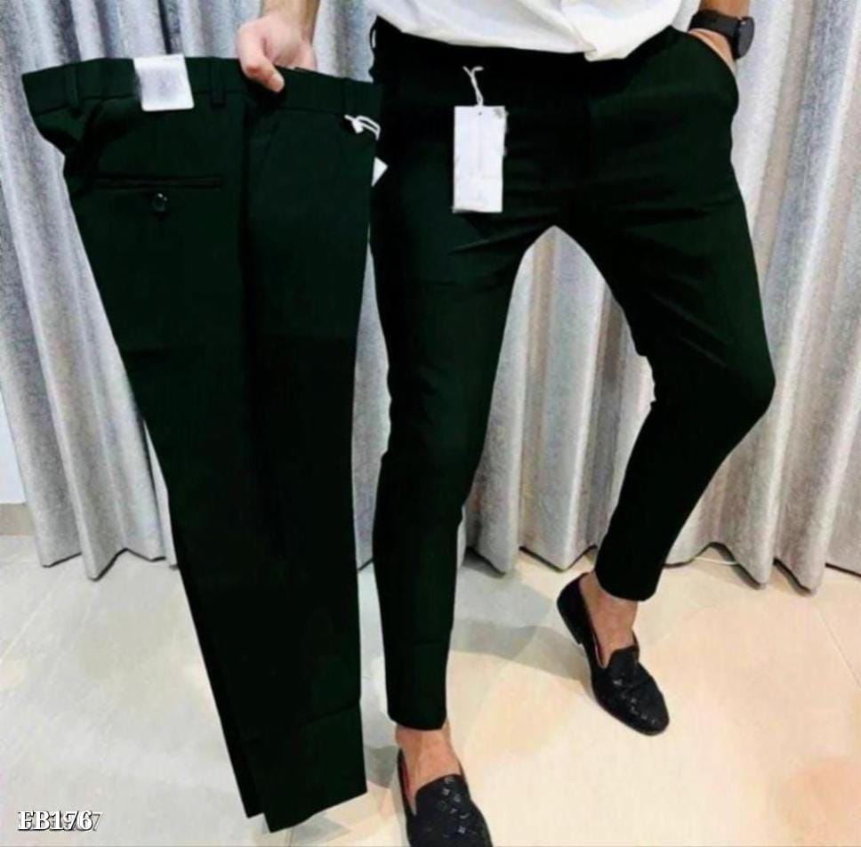 Cotton Platted Formal Trousers for Men | Elegant & Comfortable Fit