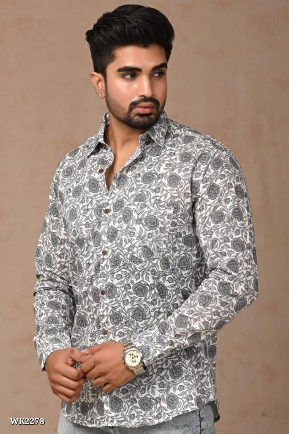 Pure Cotton Hand Block Shirts for Men | Authentic Indian Craftsmanship