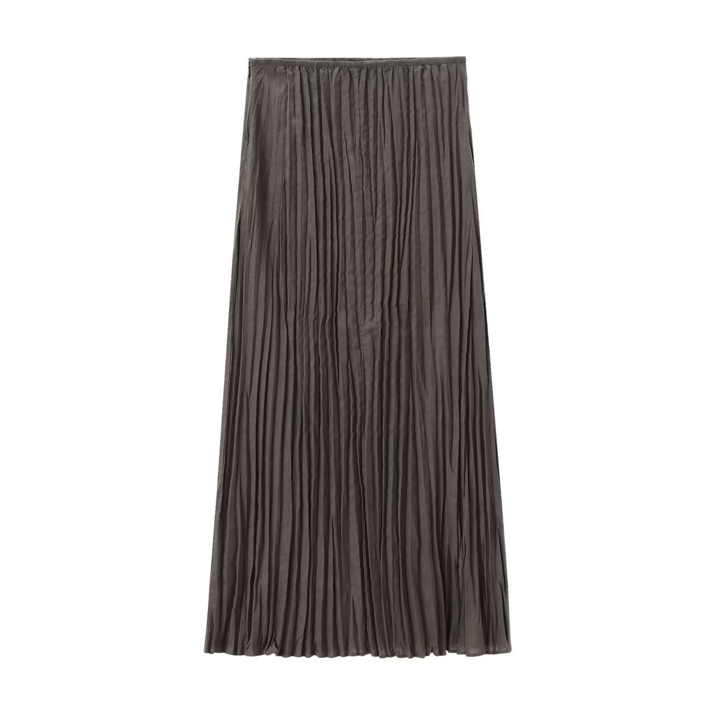 Summer  Women's Pleated Long Sling Dress