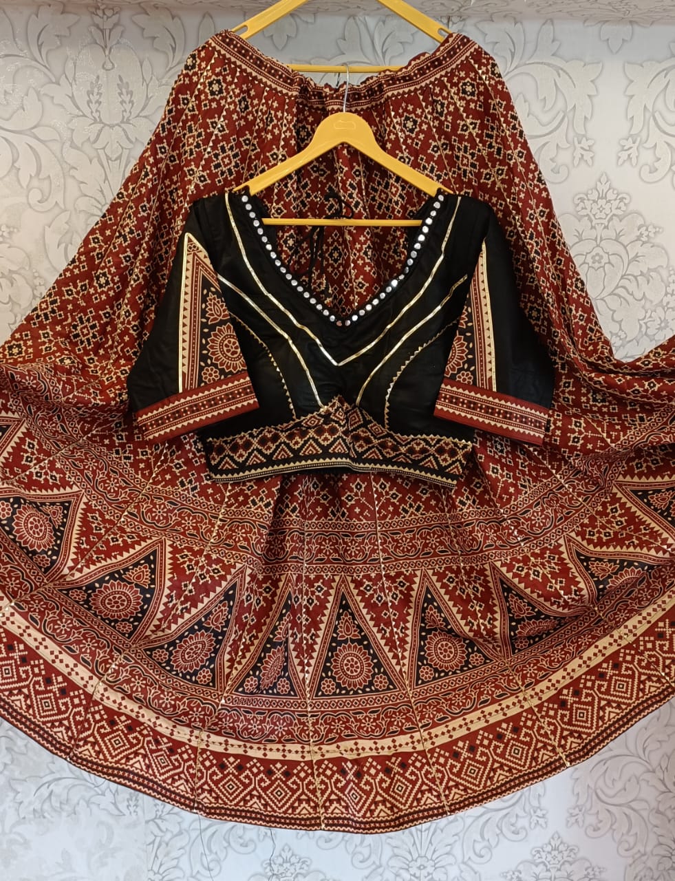 Navratri  Collection – Pure Cotton Lehenga with Gota Patti Lace