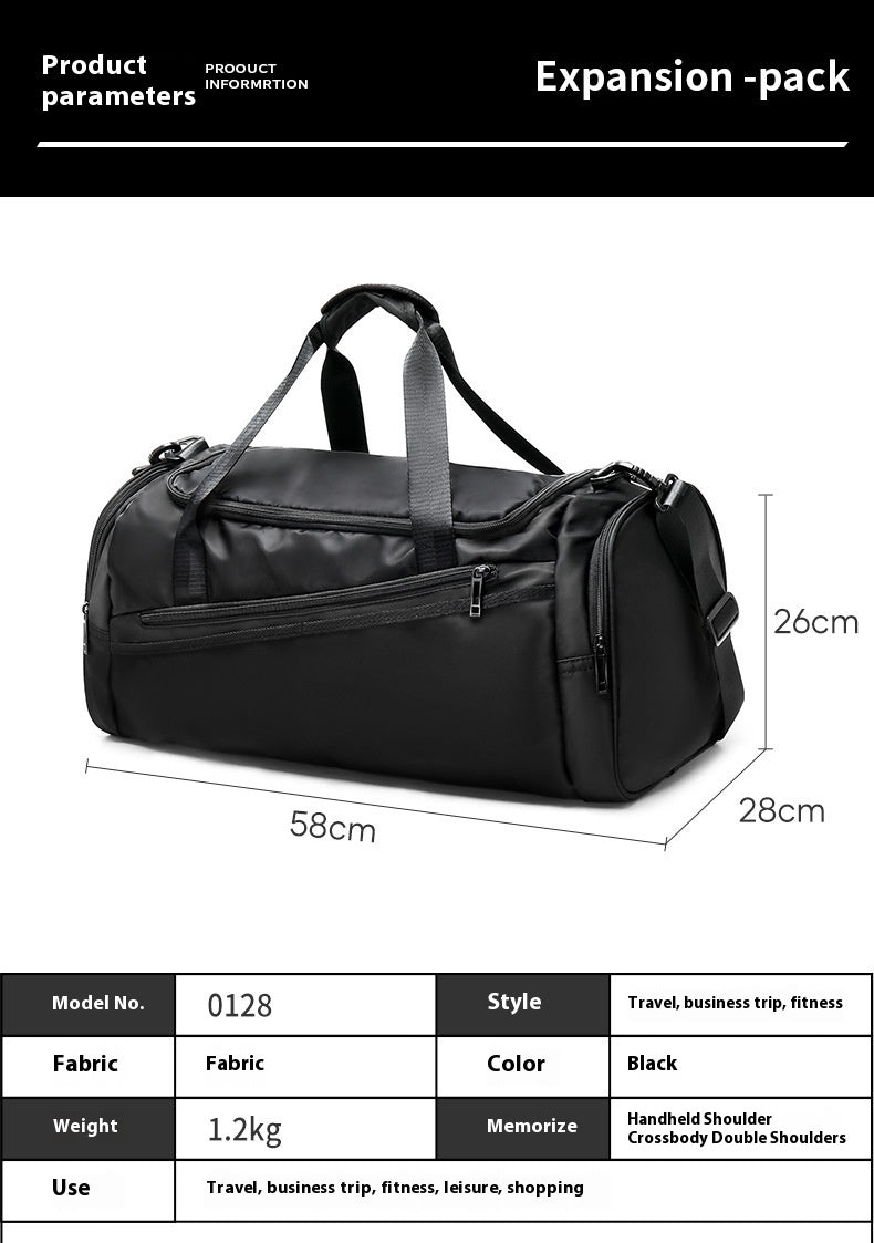 Men's Large Travel Dry Wet Separation Fitness Sports Training Messenger Bag