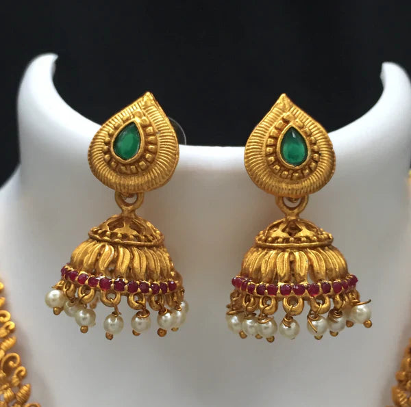 Lakshmi Design Combo Set with Jhumka Earrings - swiftshopr.com