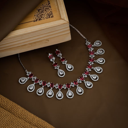 Stunning AD (American Diamond) Necklace Sets - Elegant and Sparkling Jewelry Collection - swiftshopr.com