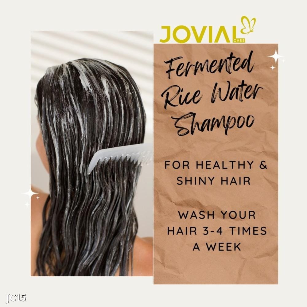 Jovial Care Fermented Rice Water Shampoo with Hibiscus Extract | 200ml | Sulfate, Silicone & Paraben Free | Natural Hair Care for All Hair Types