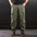 Middle-aged Straight Leg Multi-pocket Cargo Trousers