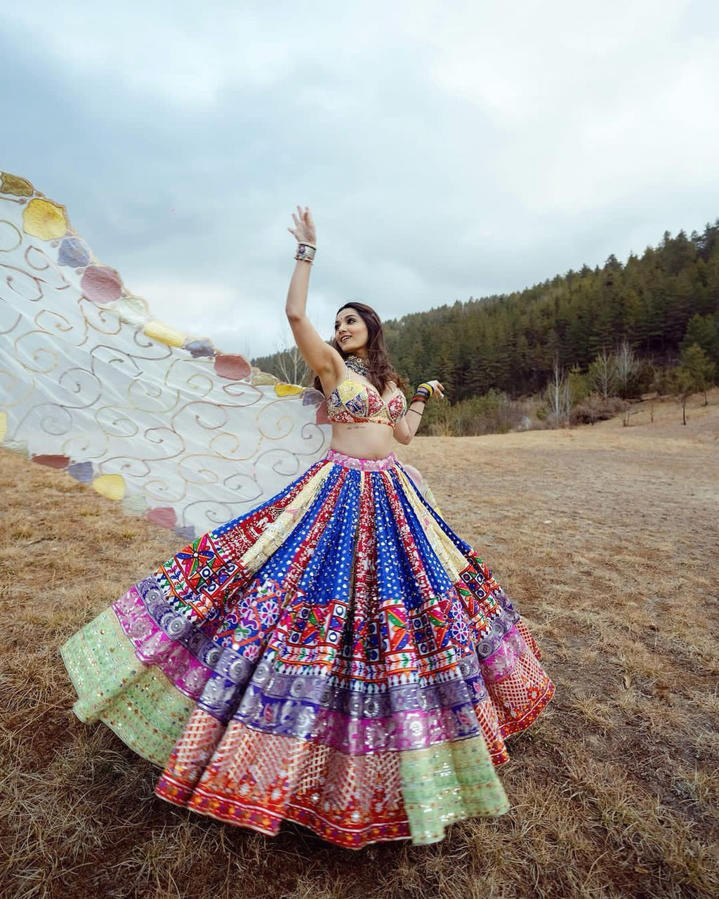 Navratri Special er Printed Lehenga Choli with Real  Work - ALC 95