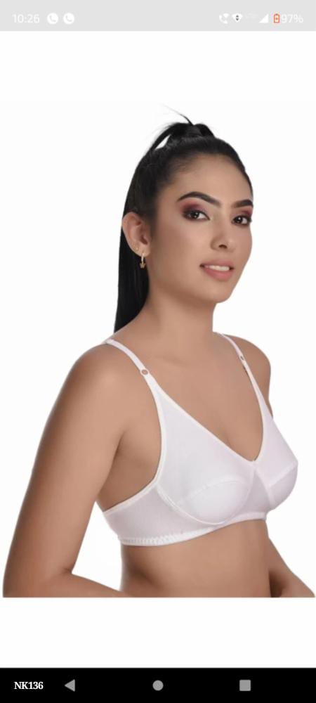 Combo Set of 6 Pure Cotton Non-Padded Bras for Women - Multi-Color, Full Coverage