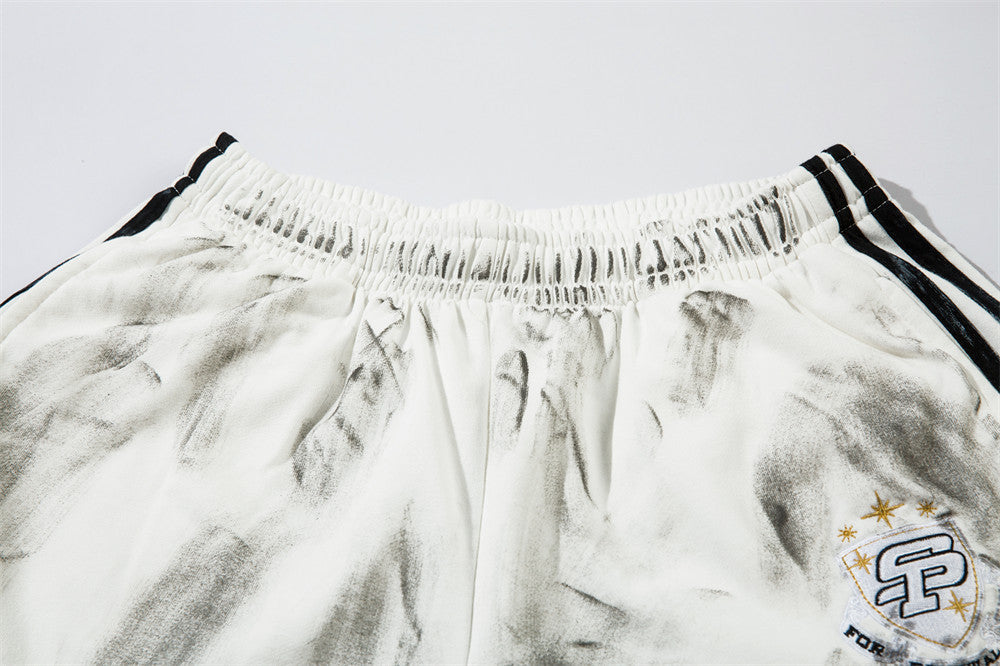 Graffiti Splash Ink Painting Casual Straight-leg Sweatpants