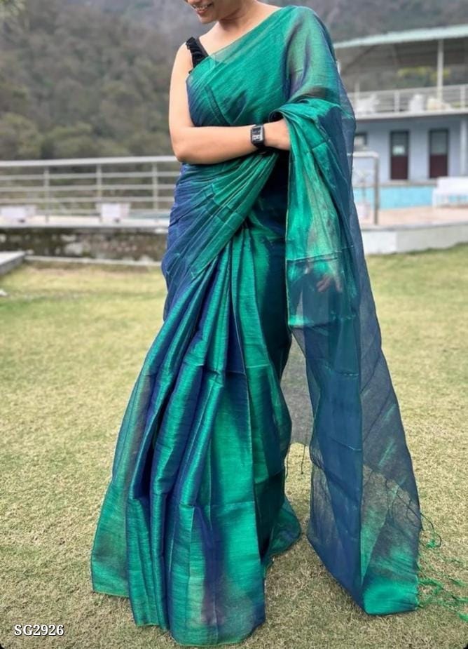 Tissu Cotton Saree with Zari Work – Pure Cotton, 6.3 Meters Including Blouse Piece  Code 02