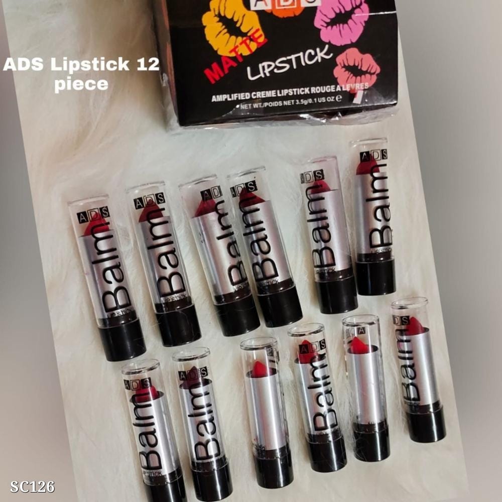 WOW ADS Lipstick | 12-Piece Set | Vibrant Colors & Long-Lasting Formula