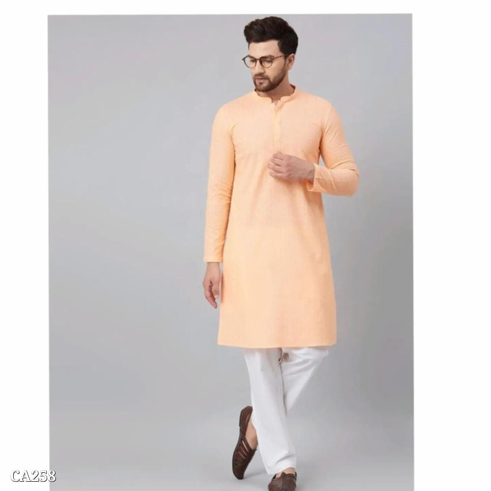 Calki Men's Khadi Cotton Kurta Set with Pant - Traditional Ethnic Wear for Men