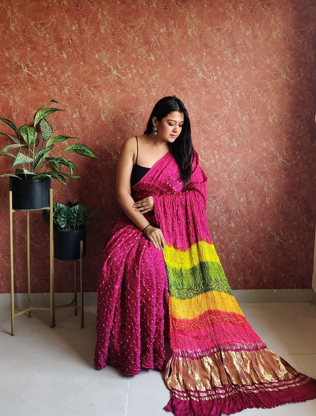 elegant-modal-tissue-pallu-dani-bandhej-saree-with-multi-colour-pallu-dying-and-hand-bandhej-in-india-5