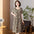 Middle-aged And Elderly Women's Cotton Silk Printing Maxi Dress