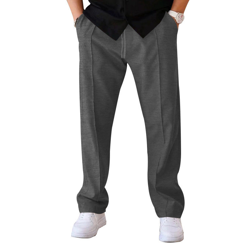 Men's Trousers Sports Casual Loose Straight Pants With Drawstring  Clothing