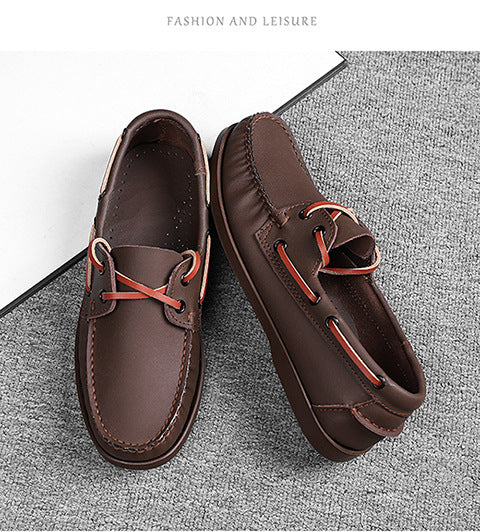 Male Plus Size Casual Leather Shoes