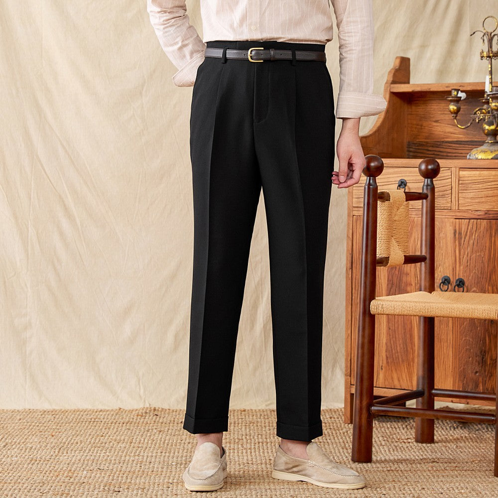 3D Cutting In High-waisted Trousers