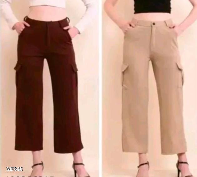 High-Demand Combo Cargo Pants For Women - Twill Fabric MF846