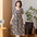 Middle-aged And Elderly Women's Cotton Silk Printing Maxi Dress