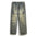 Washed Worn Jeans Men's Multi-pocket Loose Trousers