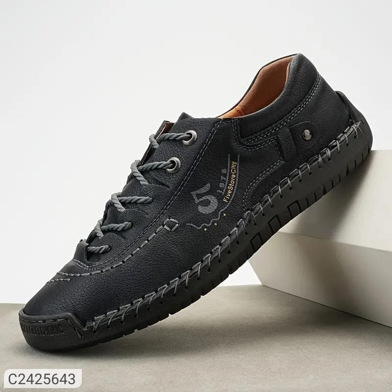 Men's Casual Leather Black Shoes