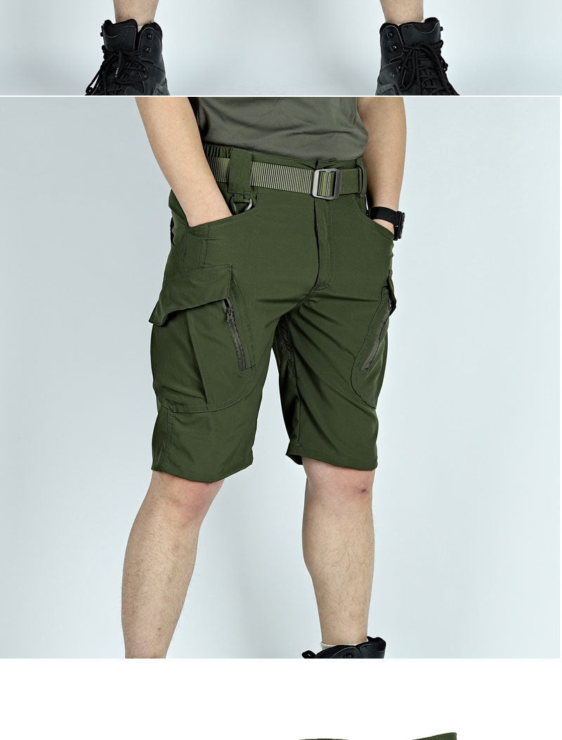 Men's Middle Pants Five-point Breathable Stretch Overalls IX9 Quick-drying Tactical Shorts