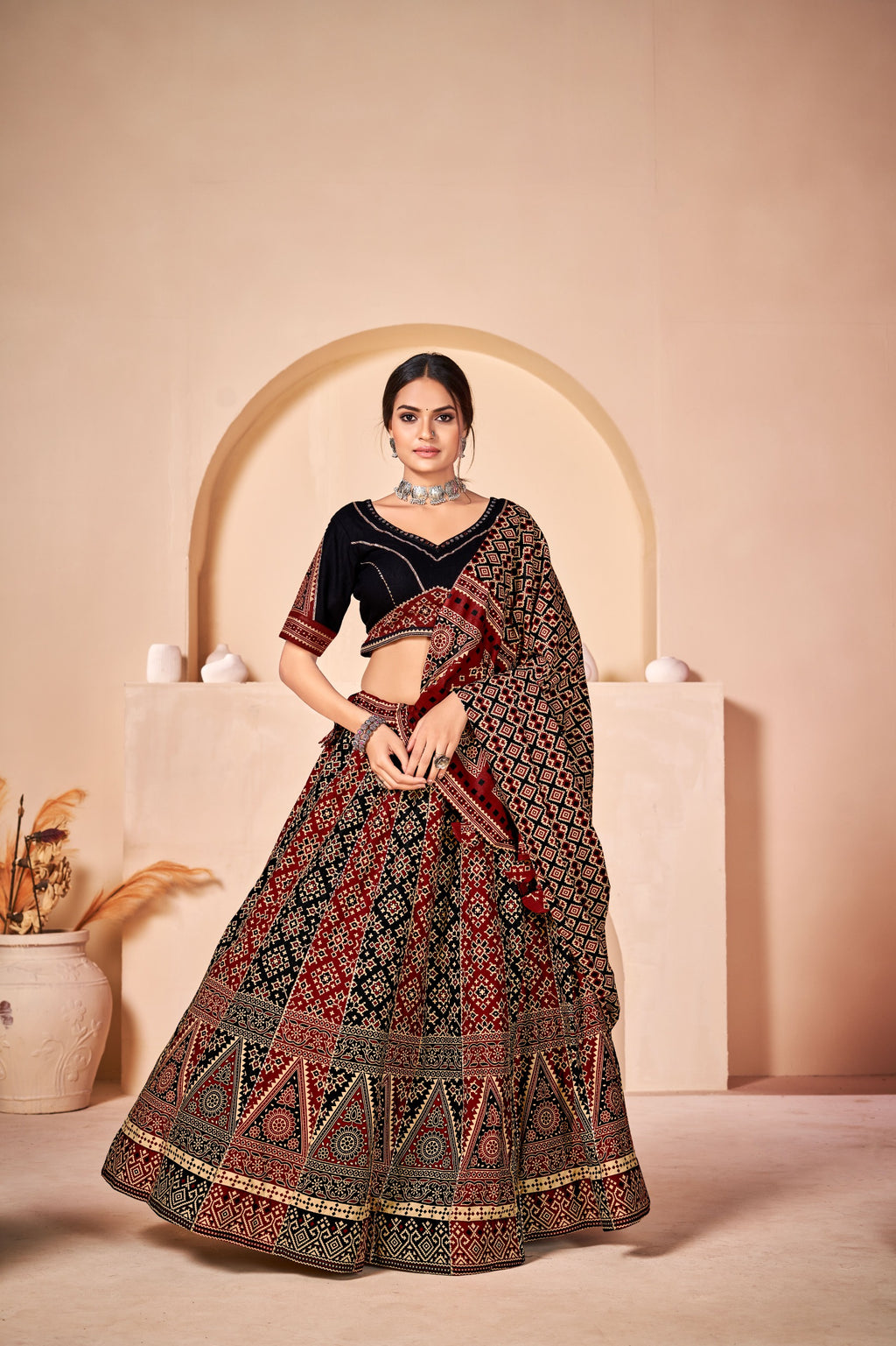 Navratri  Collection – Pure Cotton Lehenga with Gota Patti Lace