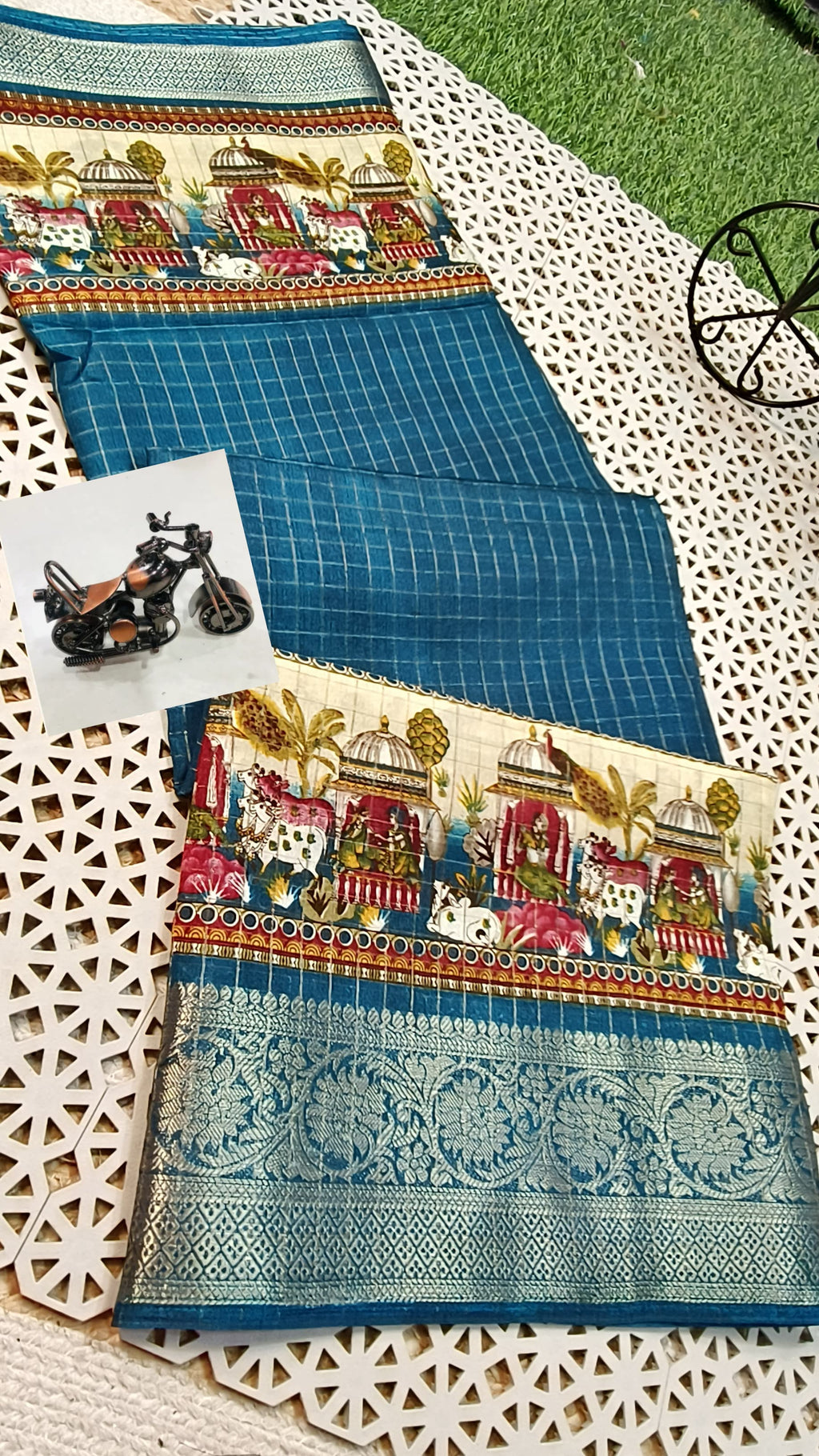 Uniform Special Dola Silk Saree with Antique Jari Chex  & Jacquard Border | Super Hit Collection  04