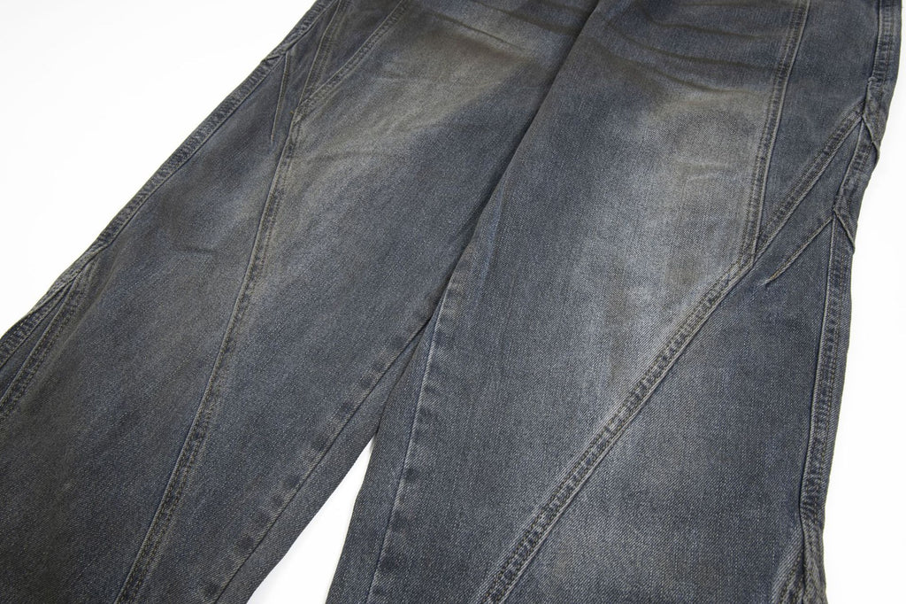 Old And Dirty Jeans With Waste Soil Wind Men's Split Stitching