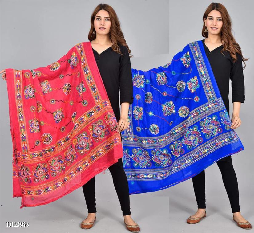 Cotton Dupatta Pack of 2 for Women | 2.25 Meter Length | Soft and Breathable