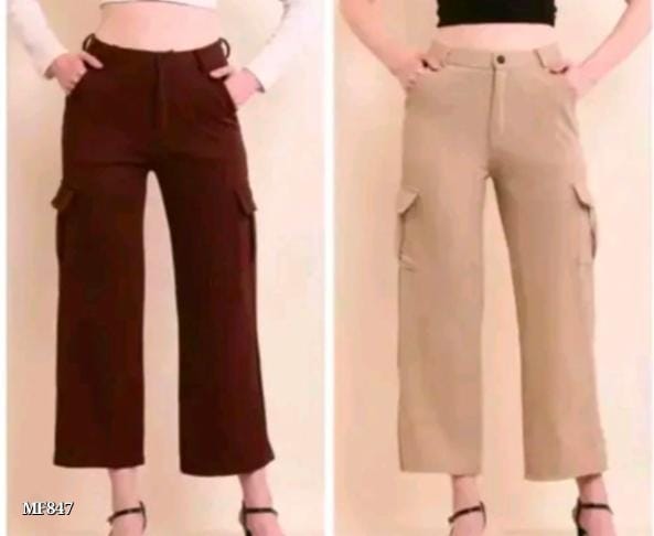 High-Demand Combo Cargo Pants For Women - Twill Fabric MF846