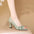 Women's Chunky Heel Sequined Fashion Sandals